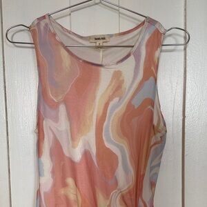 Rachel Paige Peach Swirl Sleeveless Tank Top